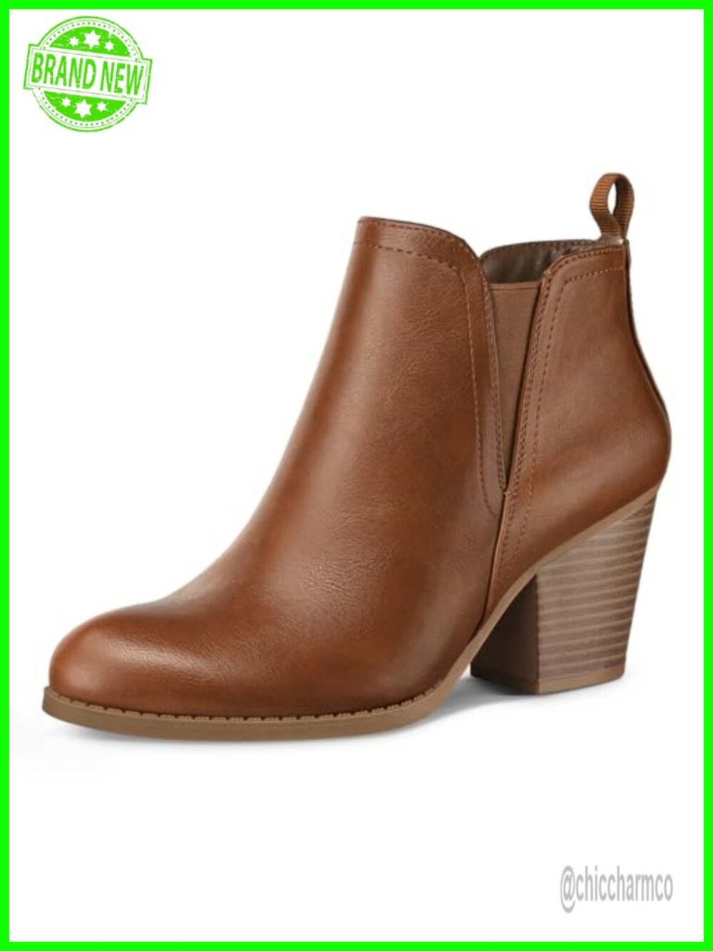 Women's Ankle Boots Stacked Chunky Heel Booties Side Zipper